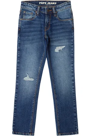 Pepe Jeans Boys Slim Fit Low Distress Light Fade Stretchable Jeans