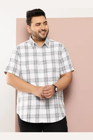 Sztori Men Classic Plus Size Checked Pure Cotton Casual Shirt