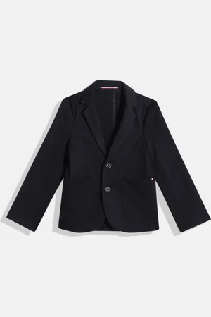 Tommy Hilfiger Boys Comfort Pique Notched Lapel Collar Single Breasted Formal Blazer