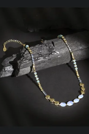 Accessorize Stone Studded & Beaded Necklace