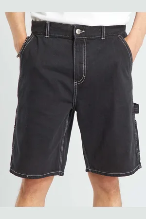 KIABI Men Cotton Regular Fit Mid-Rise Denim Shorts