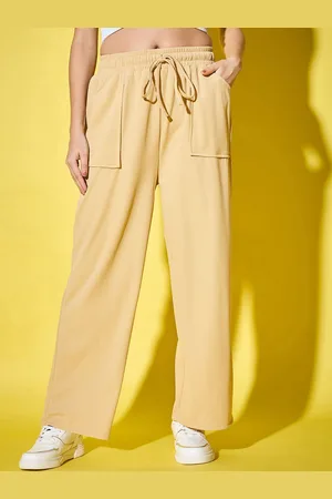 BuyNewTrend Women Relaxed Loose Fit High-Rise Trousers