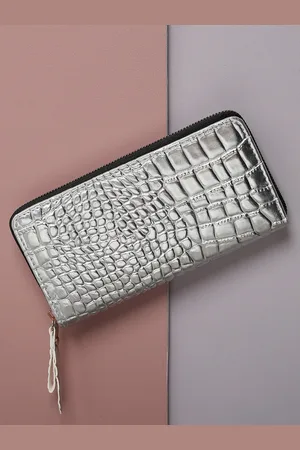 Campus Sutra Women Textured Zip Around Wallet