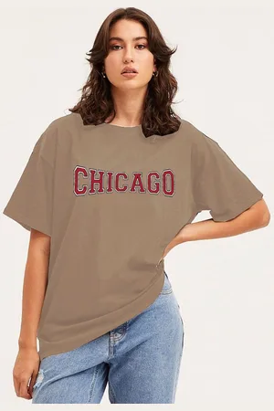 clafoutis Women Typography Printed Round Neck Cotton Relaxed Fit T-shirt