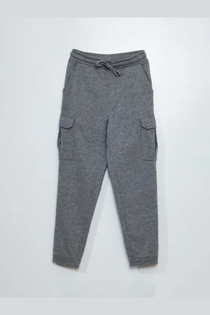 KIABI Boys Cotton Mid-Rise Regular Fit Joggers Trousers