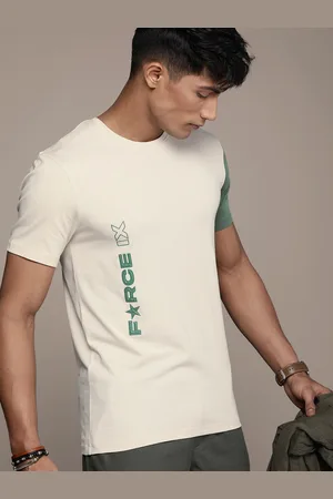 FORCE IX Men Brand Logo Printed T-shirt With Applique Detail