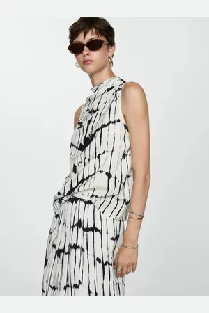 MANGO Print Monochrome Top