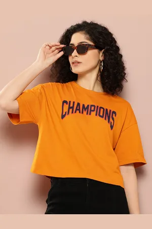 HARVARD Women Typography Printed Pure Cotton Boxy T-shirt