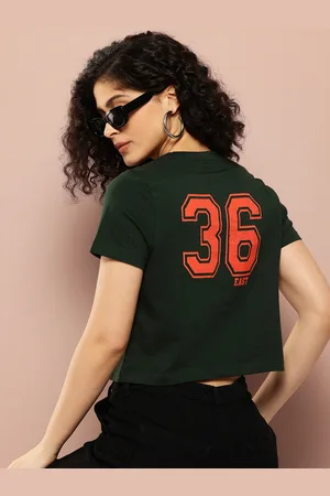 HARVARD Women Typography Printed Pure Cotton T-shirt