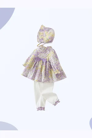 Stylecast Girls Printed Pure Cotton Top with Trousers