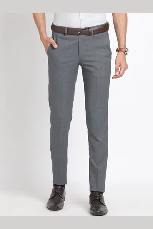Turtle Men Textured Tailored Skinny Fit Trousers