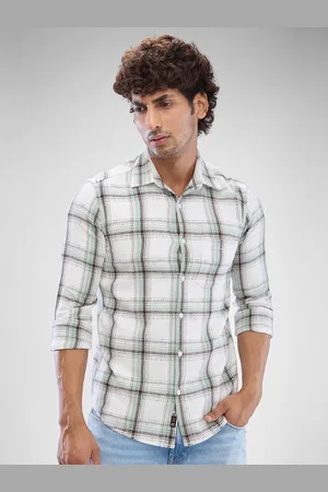 SPYKAR Men Slim Fit Tartan Checks Opaque Checked Casual Shirt