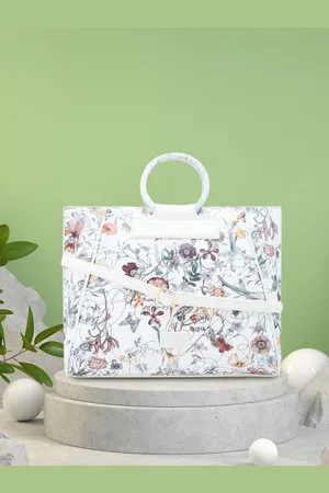 Caprese Floral Printed Shopper Satchel with Tasselled