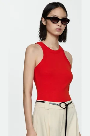 MANGO Ribbed Top