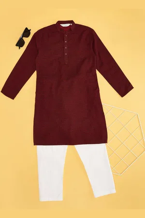 Pantaloons Boys Printed Pure Cotton Kurta with Pyjamas