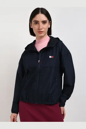 Tommy Hilfiger Women Solid Longline Tailored Jacket with Patchwork