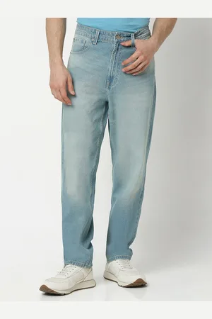 SPYKAR Men Renato Loose Fit Tapered Leg Fit Heavy Fade Pure Cotton Jeans