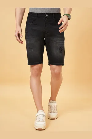 Pantaloons Men Washed Denim Shorts Technology
