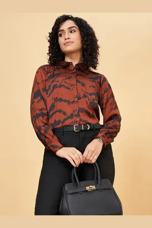 Pantaloons Floral Print Shirt Style Top