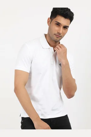 Calvin Klein Men Polo Collar Applique T-shirt