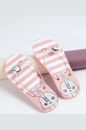 Lifestyle Girls Printed Rubber Thong Flip-Flops