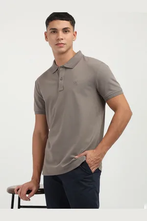 Calvin Klein Men Mandarin Collar Pockets T-shirt