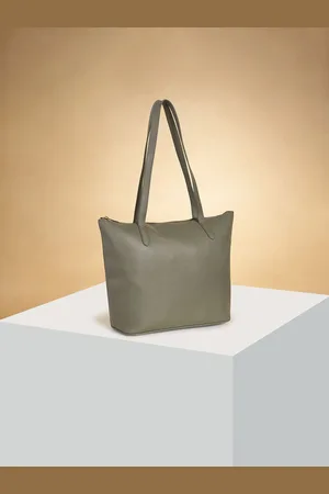 Pantaloons Colourblocked PU Oversized Structured Tote Bag with Cut Work