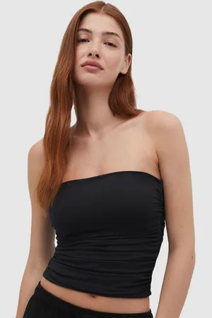 MYWISHBAG Strapless Tube Crop Top