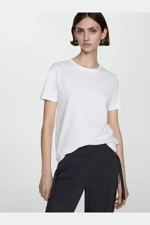 MANGO Women Pure Cotton T-shirt