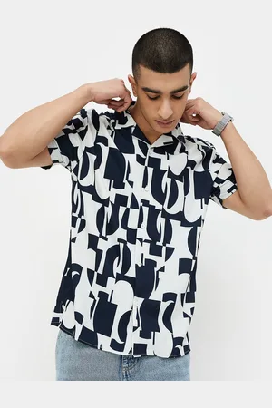 Lifestyle Men Abstract Printed Opaque Casual Shirt