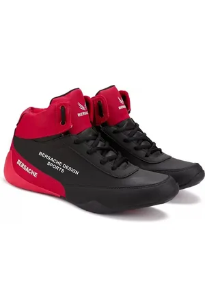 Bersache Men Leather Running Non-Marking Shoes