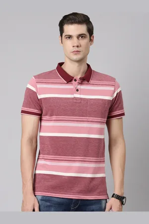 Classic Polo Striped Polo Collar Short Sleeves Cotton Slim Fit T-shirt