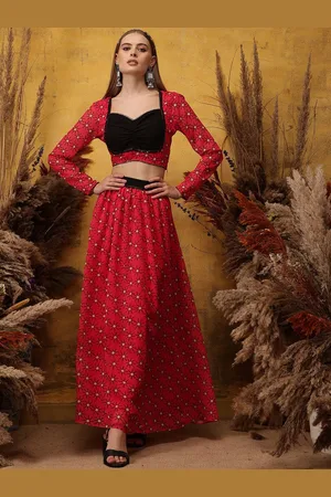 indo street Top With Maxi Skirt