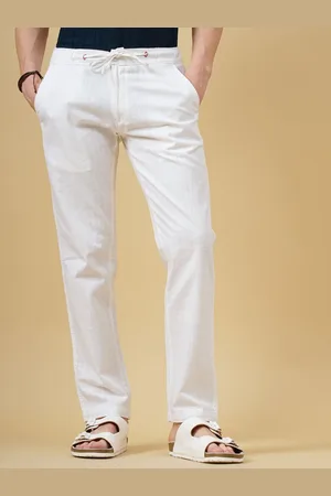 PAUL STREET Men Solid Regular Fit Trousers