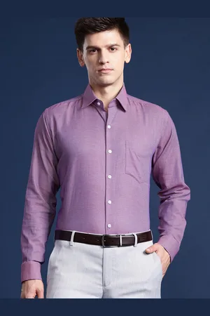 HANCOCK Men Self Design French Cuff Pure Cotton Formal Shirt
