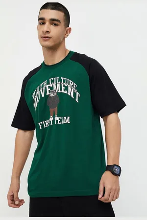 Lifestyle Men Typography Printed Applique T-shirt