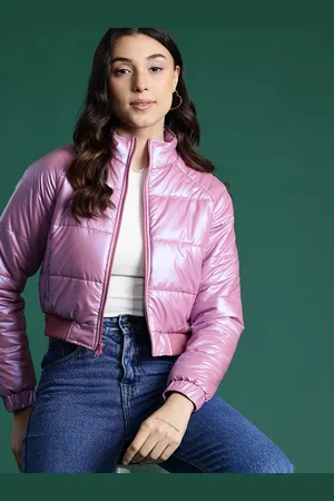 DressBerry Cropped Puffer Bomber Jacket