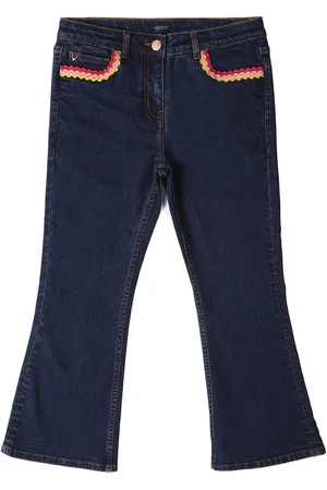 Allen Solly Girls Mid-Rise Dark Shade Clean Look Stretchable Jeans