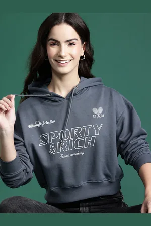 DressBerry Women Printed Hooded Sweatshirt