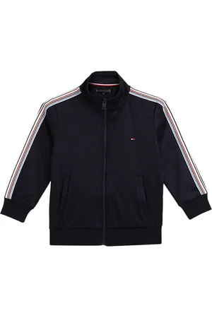 Tommy Hilfiger Boys Striped Mock Collar Bomber Jacket