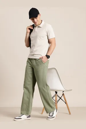 HERE&NOW Men Baggy Fit Mid-Rise Jeans