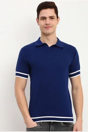 Allen Solly Men Solid Nautical Polo Collar Cotton T-shirt