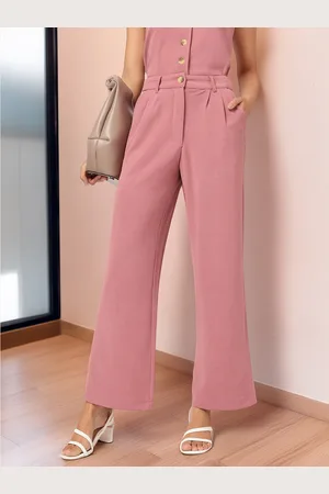 DressBerry Women Next-Gen Straight Smart Casual Trousers
