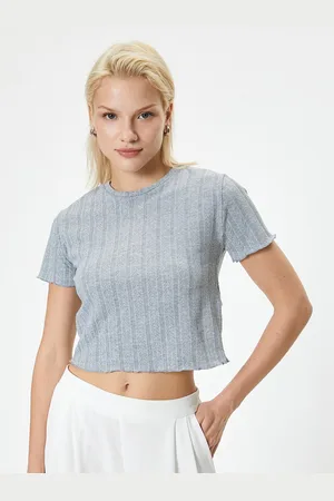 Koton Women Solid Round Neck T-Shirt