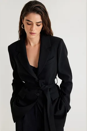 Koton Women Solid Longline Open Front Jacket