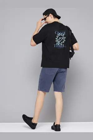 Aeropostale Men Printed Drop-Shoulder Sleeves Pure Cotton T-shirt