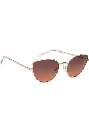 John Jacobs Women Pink Lens & Gold-Toned Cateye Sunglasses with UV Protected Lens