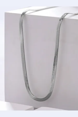 Yellow Chimes Men Rhodium-Plated Stainless Steel Necklace