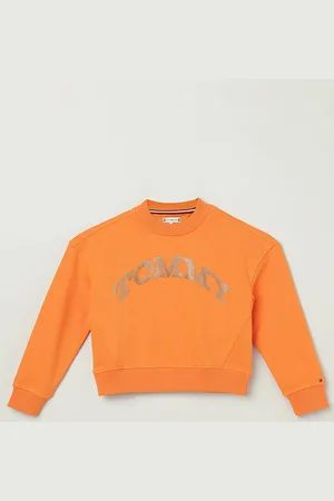 Tommy Hilfiger Girls Embellished Solid Round Neck Sweatshirt