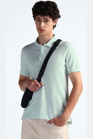 Flying Machine Men Polo Collar Pockets T-shirt